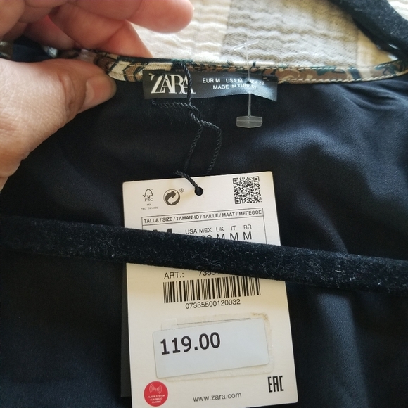 Zara | Printed Wrap Kimono Robe - Picture 5 of 9